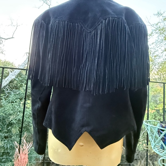 Vintage Genuine Suede Cropped Fringe Jacket 16 - Picture 5 of 7